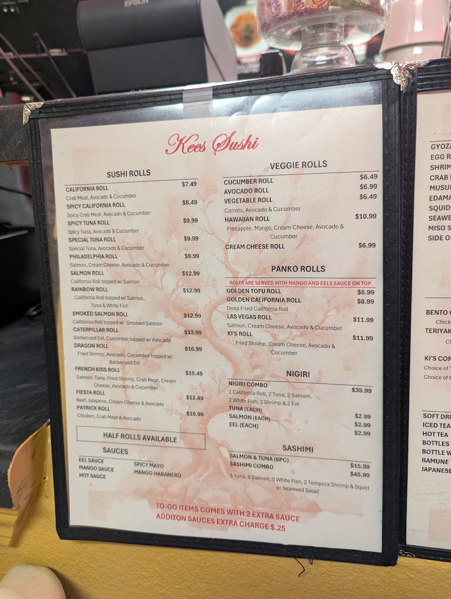 Menu Kee's Teriyaki & Sushi-3