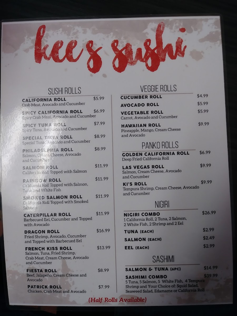 Menu Kee's Teriyaki & Sushi-7